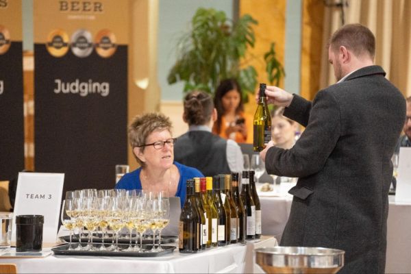 Annette Scarfe MW, Judte at London Wine Competition