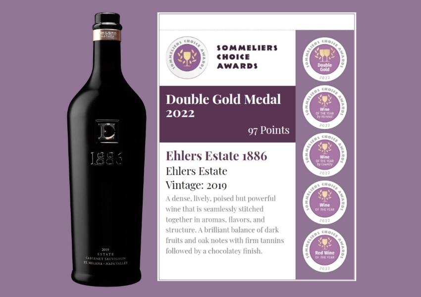 2022 Sommeliers Choice Awards’ Winner ‘Ehlers Estate 1886 Cabernet Sauvignon 2019, United States’ by Ehlers Estate