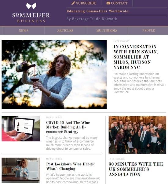 Sommelier Business Website