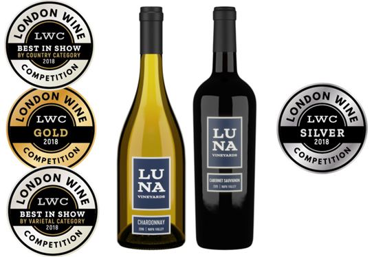 2016 Chardonnay and 2015 Cabernet Sauvignon with medals
