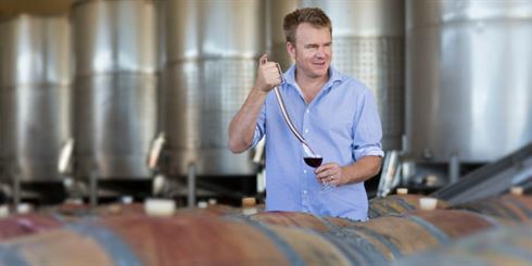 Winemaker Chris Seifried. Barrel Tasting