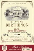 Photo for: CHATEAU BERTHENON   RED BLAYE COTES DE BORDEAUX RED 2010