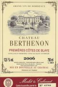 Photo for: CHATEAU BERTHENON PREMIERES COTES DE BLAYE 2006